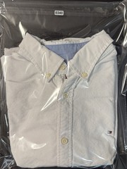 Tommy Hilfiger Custom Fit White Button Down Shirt Mens Large Logo Cotton