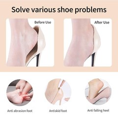 8 Pairs Premium Foam Heel Pads for Too Big Shoe Inserts Grips Protectors Pads US