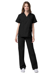 Adar Men’s Medical Nursing Doctor Scrub Set Uniform V-neck Shirt & Pants