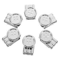 6 Pcs Metal Adjustment Buckle Work Man Button Suspenders Buttons for Pants