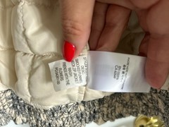 Mother Smocked Friends With The Flowers Jacket Womens M White Floral Quilted Zip