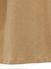 BRUNELLO CUCINELLI Men’s Beige/White Layering Cotton T-shirt Slim Fit Size M