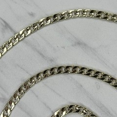 Gold Tone Flat Curb Chain Link Purse Handbag Replacement Strap 45in