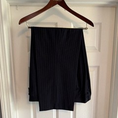 Lauren Ralph Lauren Navy Pinstripe Worsted Wool 3-Piece Suit 48L 40-32