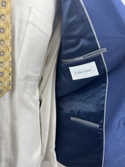 NEW Calvin Klein Mens Royal Blue Nailhead Stitch Lapel Sport Coat Blazer Sz 42 L