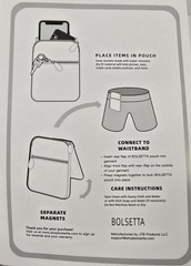 Bolsetta Magnetic Hip Phone Pouch RFID Secure Great for Travel/Jog/Walk/Errands