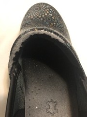 Women’s Size 7.5 Dansko Black/ Muti Color Clogs