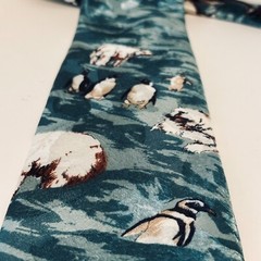 REED ST JAMES Neck Tie, PolarBears and Penguins Made in USA from imported Fabric