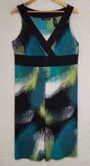 Axcess High Waist Surplice Neck Stretch Fabric Dress Large Sleeveless Women 1014