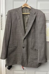 Meeting Street Men’s Wool Cashmere Blend Vintage Houndstooth Black White Coat