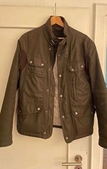 Zara Wax Jacket Size M Olive Green Khaki Vintage Wax Jacket Field Jacket Heritage