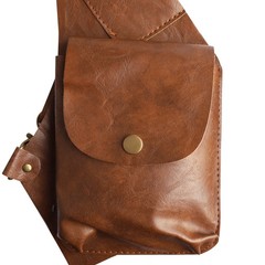 Adjustable Strap Holster Vest Bag PU Leather Double Shoulder Armpit Bag Hidden