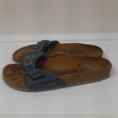 tatami birkenstock MADRID OILED LEATHER Sz 7 Blue Slippers Sandal slides