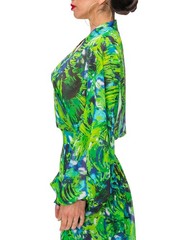 FKSP Folake Kuye Style Pantry Jasmine Tropical Floral Bishop Sleeve Bodysuit XL