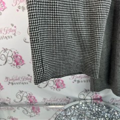 Laura pants houndstooth Elegant Black and White Checkered pockets Trousers