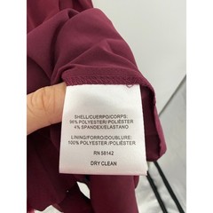 Gal Meets Glam Burgundy Midi Dress Tie Sleeve Pleated Skirt NWT Size 4