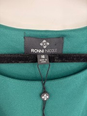 Ronni Nicole Sleeveless Stretch Twist Knot Dress Green Size 16 NEW
