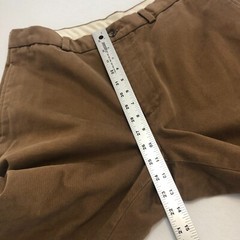 vtg Brooks Brothers 346 Pants 35×29.5 Brown 100% Soft Cotton Twill Hong Kong