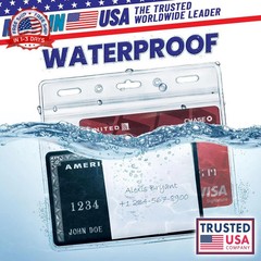 Mifflin-USA Horizontal ID Name Badge Holder (Clear, 3.5×2.25 Inches, 100 Pack),