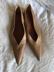 Camilla and Marc Women’s Brown/beige/camel Pointed Toe Slip-On Flats EU 40