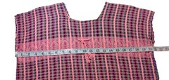 Mexican Tunic Pedal Loom Pink Multi Thread L Oaxaca Woven Fringe Tassel Ethnic