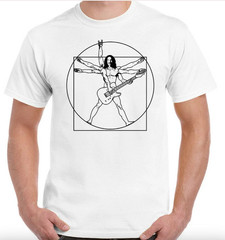 Frank Zappa T-Shirt Mens Funny Rock Music Electric Guitar Band Top Vitruvian