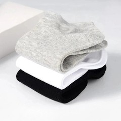 5 Pairs Mens Plain Solid Cotton Sports Ankle Athletic Socks Low Cut Size