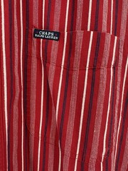 Chaps Ralph Lauren Easy Care Button Up Shirt Mens Size L Red Plaid