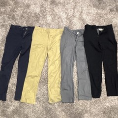 4 Pack!! Hallstatt Men’s Multicolor Solid Casual Pants Cotton Regular Fit 33×32