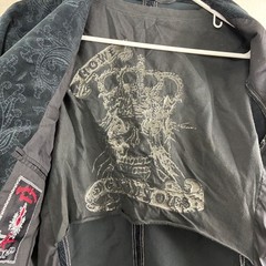 VTG Y2K Hause of Howe Corduroy Paisley Blazer Jacket Men 38 Skull Crown Gothic