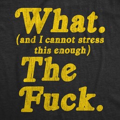 Mens What And I Cannot Stress This Enough The Tshirt Funny Sarcastic