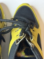 Steve Madden Barra Men’s Sz 10 Yellow Black Animal Print Sneakers Preowned Good