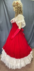 Red crushed velvet southern belle-excellent condition, adult small
