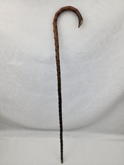 ANTIQUE VICTORIAN WOOD CANE – ANTIQUE WOOD WALKING STICK 30.75″