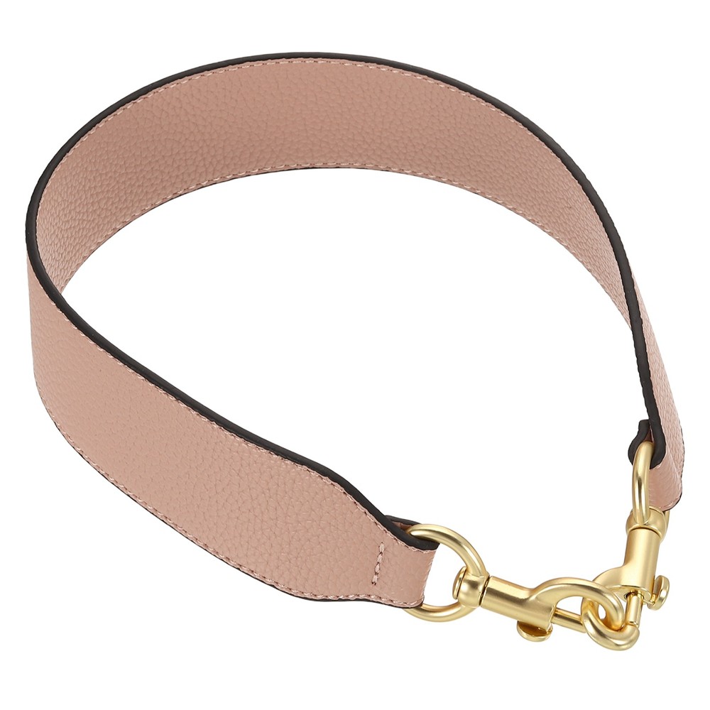 22.83″ PU Leather Short Bag Strap with Clasp Pink Light Gold Buckle