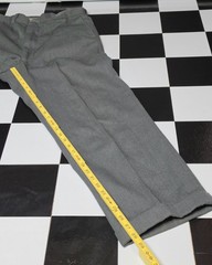 Vintage Wool Trousers Mens 34×28 Blue Gray Union Made Cuffed Pants