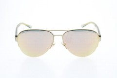 Tory Burch Sunglasses TY 6048 3146R5 Half Rim Satin Gold Clear 59-14-135