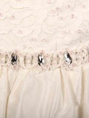 JUSTINA ATELIER Meaghan Ivory Pink Strapless Silk Wedding Dress Bridal Gown 8