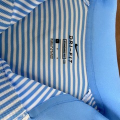 Nike Dri-FIT Men’s Blue/White Striped Short Sleeve Polo Shirt Size L
