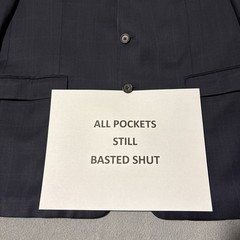 Ralph Lauren Blazer 44R Navy Blue Windowpane Wool Jacket Sport Coat 2 Button