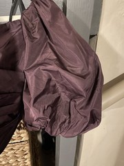 IBlues Italy Burgundy Satin Off Shoulder Crop Top Sz IT 42 UK 10