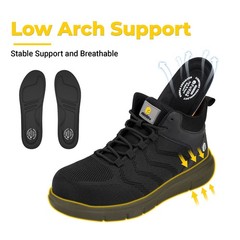 FitVille Men’s Extra Wide Work Boots High Top Composite Steel Toe Safety Boot