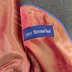 Alan Flusser Sport Coat Blazer Mens 44 L Brown Windowpane 100% Worsted Wool