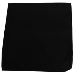 Qraftsy Pack of 6 Black Solid Cotton XL Bandanas Extra Large 27 inches
