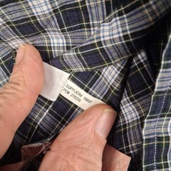 Ralph Lauren Button Down Shirt Mens XL Navy Blue Plaid Custom Fit Cotton