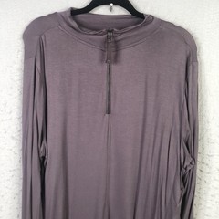 LOGO by Lori Goldstein Shirt Womens 2X Gray Tan 2 Piece Lagenook Minimalist