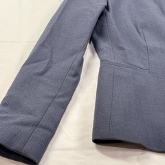 Lafayette 148 Wool Peplum Zip Blazer Jacket Blue Minimalist Luxury Women 4
