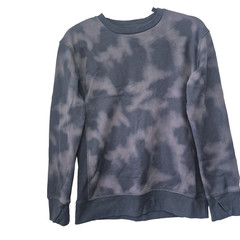 All In Motion Unisex Large (12/14) Black Tie Dye Fleece Crew Neck Sweatshirt