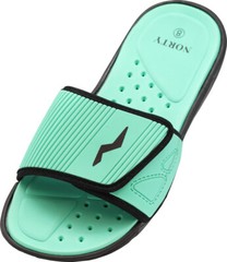 NORTY Young Men Drainage Slide Sandal Shoe Beach, Pool, Shower RUNS 1 SIZE SMALL