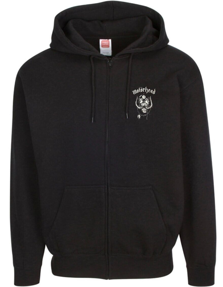 Motorhead English Rock Band Men’s Black Zip Hoodie (Multiple Variations)